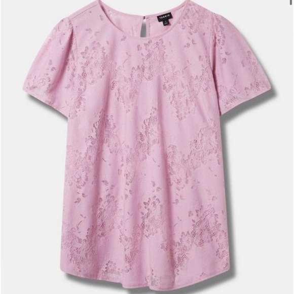 Torrid Abbey Lace Short Sleeve Blouse Size 2x NWT - Picture 4 of 9